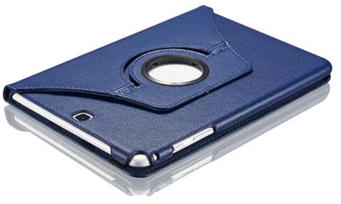 Huanghua Custodia in pelle ultra sottile con rotazione a 360 gradi per Samsung Galaxy Tab A 9.7 T550 T555 P550 P555 (2015 Release) SM-T550 SM-T555C SM-P550 SM-P555C (blu)