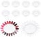 Nail Display Tips Nail Art Colour Display Wheel Nail Polish Sticks for Practise 10PCS Transparent