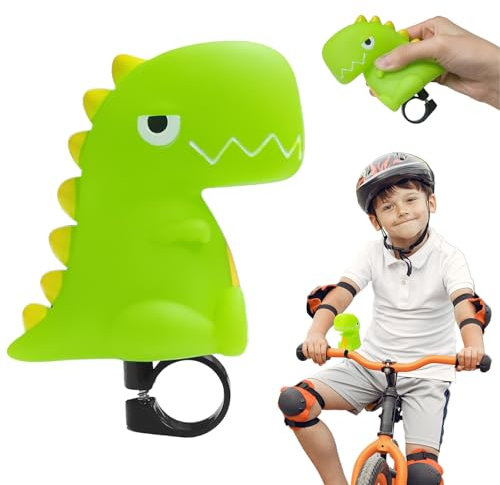 Chingcoo Dinosaurier Fahrradklingel Kinder Hupe Kinderfahrrad Fahrradhupe Kinder Dinosaurier Fahrrad Quetschhupe Fahrrad Quetschhupe Fahrradglocke für Kinder Jungen Mädchen