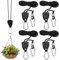 4 Abspannseile mit Seilspanner, 2M Ratchet Hanger,Verstellbarer Seilaufhänger, Einstellbare Seilhaken Ratsche Seilratsche mit Haken,Seilaufhängung für Camping Sonnensegel Grow Zubehör + 8 Karabiner
