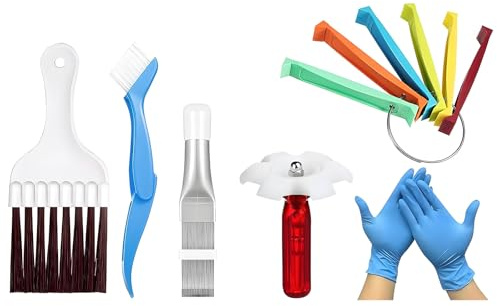 Le kit de housse de nettoyage pour climatiseur comprend un sac de nettoyage AC et un ensemble de 5 ailettes de nettoyage pour climatiseur, housse de lavage murale étanche pour climatiseur avec tuyau