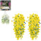 2pcs 75cm Artificial Hanging Flowers UV Resistant Fake Flowers Artificial Plants Outdoor Flower Bouquet Vine Plants Drooping Plants for Home Wall Garden Wedding Indoor Outdoor Decor (yellow)