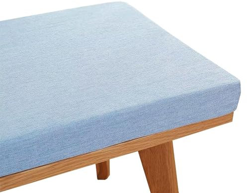 Sitzkissen Outdoor Stuhl, Sitzkissen Bank Gartenstuhl Bankauflage Bankkissen Sitzauflage Outdoor Kissen Waschbare Rutschfestes, Stuhlkissen für Terrasse Iinnen Fensterbank,Sky blue,80X40X3CM
