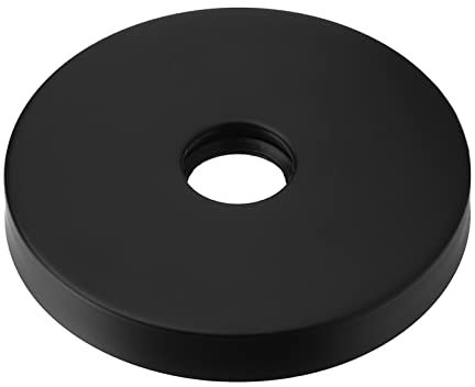 304 Edelstahl Großer Duscharm Flansch Flansch Escutcheon Plattenabdeckung für G1/2 -Zoll -Rohrwandloch Reparatur Badezimmer Upgrade Rostproofes modernes Design Easy Installation (Schwarz)