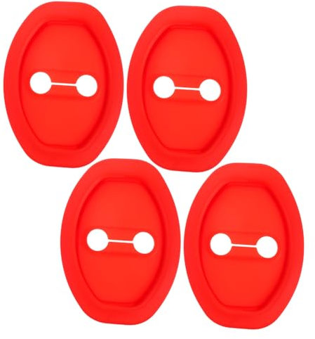 ELAYARD 4pcs Silicone Car Door Lock Latch Covers Enhanced Noise Control Scratch Protection for Vehicle Latches Easy to Install Automotive Door Lock Protectors