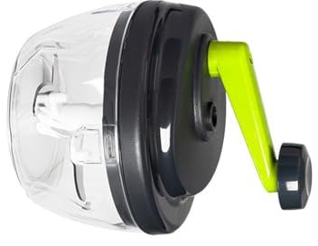 Procesador de alimentos con manivela eficiente y manual, picador de verduras, apto para lavavajillas, para preparación rápida de comidas