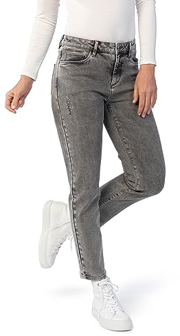 Zermatt Fashion Damen 5-Pocket-Jeans Straight Fit Denim/Jeans Acid wash eng lang
