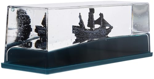 MINAOLULUS Botella de Fluido Barco Pirata Insumergible en Miniatura, Adorno de Escritorio Creativo para Decoración del Hogar, Obsequio Original para Novio y Sala de Estar, Caja Perla Negra