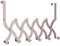 Merriway BH05970 Expanding Steel Concertina Style Over Door Hangers with Six Bright Chrome Hooks
