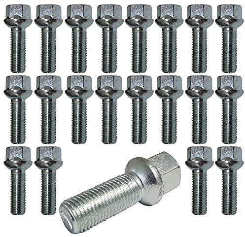 20 Radschrauben Radbolzen Kugelbund M14x1,5 38mm kompatibel mit Audi Mercedes-Benz