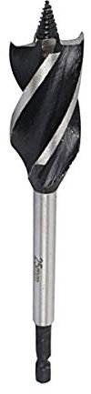 Broca de barrena estriada Quad, 25 mm