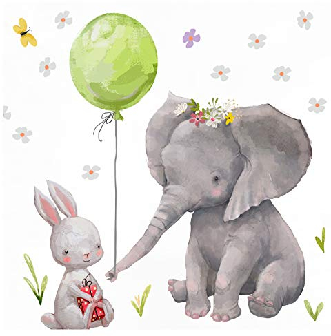 Little Deco Elefant Hase mit Ballon und Blumen DL209-6