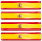 Biomar Labs® 4 pcs 3D Gel Pegatinas Bandera Nacional España Spain Silicona Adhesivo Autos Coches Motos Ciclomotores Bicicletas Ordenador Portátil F 21