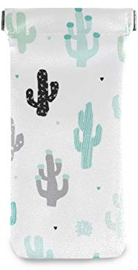 linomo Tropisch Kakteen Kaktus Sonnenbrille Tasche Mikrofaser Leder Beutel, Aufbewahrungstasche für Brille und Mobiltelefon