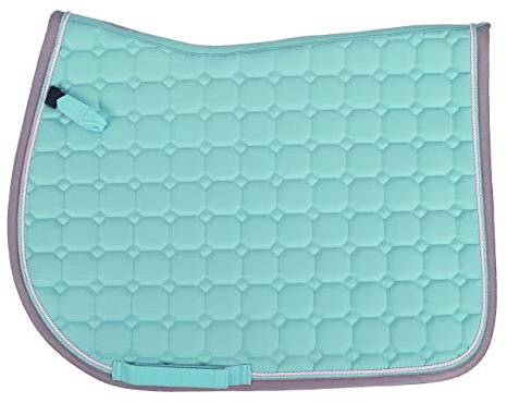 QHP Schabracke Florence extravagante Quadratsteppung 2 Zierkordeln (Warmblut VS, Ice Green)