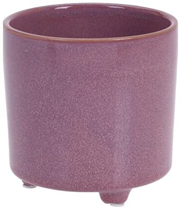 Muddy Hands Small Ceramic Plant Pot Indoor Home Decorative Flower Succulent Cactus Herb Planter (Pink with Legs)
