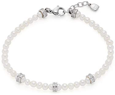 Leonardo 019564 Damen Armband Ameli Edelstahl Silber weiß Zirkonia 20 cm