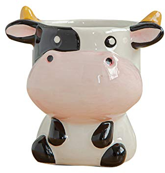 Niedlicher Mini-Blumentopf mit Cartoon-Tier, Panda, Fuchs, Kuh, Elefant, Schaf, Zebra-Form, Sukkulenten, Kaktus, Blumentopf, Übertopf für Zuhause, Garten, Büro, Schreibtisch-Dekoration