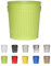 Jinfa | Cubo de basura de metal con asas | Contenedor vintage para interiores, reciclaje | Sin tapa | Verde | Tamaño: L | 36 cm de diámetro, 36,5 cm de altura | Volumen: 35 Litros