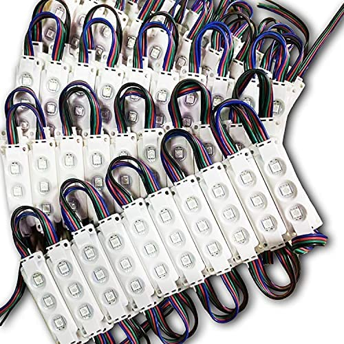 YXHL DC 12V 5050 Modulo di iniezione LED RGB 3 led/pz super luminose Segnaletica del canale Luce per cartelloni pubblicitari Impermeabile Ip65 100 pezzi/set (senza controller senza alimentazione)