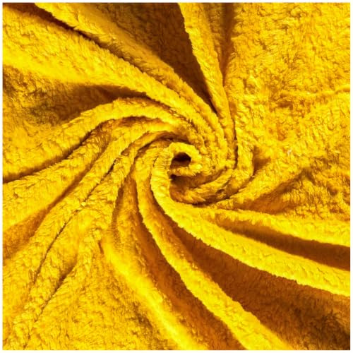 Teddyplüsch Stoff OEKO-TEX Class 1 – 90% Baumwolle, 50x150cm | Vielseitig & Pflegeleicht: Leicht zu verarbeitender Baumwollstoff (315 g/m²) für Kleidung, Plüschtiere & Heimtextilien.