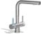 BRITA 3-Wege-Küchenarmatur (Edelstahl, eckig) inkl. 1 x BRITA P 1000 Wasserfilter – Küchenarmatur für gefiltertes und ungefiltertes Wasser direkt aus der Leitung