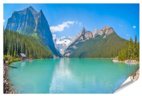islandburner XXL Bild Poster See Louise Mountain In Banff National Park Alberta Kanada Schöner Panoramablick Premium Bilder Fotodruck