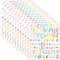 LZLPACKING 12 Sheets Alphabet Number Stickers Colorful Adhesive Letter Stickers, Number Letter Stickers for Decoration Arts, DIY Crafts, Bullet Journal Supplies, Scrapbook, Card Gift Wrapping (C)