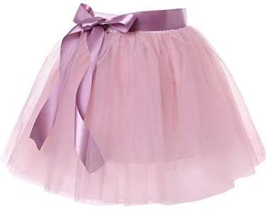 Tüllrock Kinder Tütü Rock Ballettrock Minirock Tanzkleid 7 Lagen Petticoat Ballettkleid für Partys Tanzen Kostüme Fasching Halloween