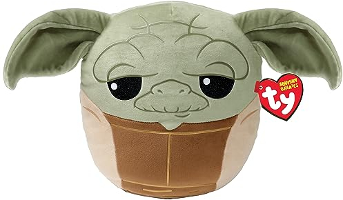TY Star Wars Yoda Squish-A-Boo 10 Zoll | Lizenzierte Squishy Beanie Baby Soft Plüschtiere | Kuscheliger Kuschel-Teddy zum Sammeln
