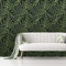 Tapete Tropisches Gras Grün Vliestapete Klebefolie Möbel Leicht Abzuziehen Selbstklebende Tapete Schlafzimmer Küchenrückwand Tapete Selbstklebend for Living Room 45x300cm/1 Pcs