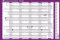 Sasco 2410227 Wandplaner für das akademische Jahr 2024–2025, August bis Juli, Schule und Universität, Wandplaner-Set, Papier, groß, Whiteboard-Stil, trocken abwischbar, Violett, 915 x 610 mm