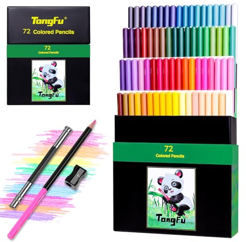 TongFu 72 Buntstifte Set, Lebendige Buntstifte mit Weichem, Bruchsichere Malstifte mit Ergonomischem Griff für Erwachsene Farbkünstler Kunst, Zeichnen, Reißverschlussetui