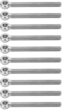 Bulloni a Occhiello M6x60, Occhielli a Vite, Ganci a Vite Ad Occhiello M6 X 60 Bulloni a Occhiello in Acciaio Inossidabile 304 Gancio Tondo Viti Ad Occhiello Filettate Confezione