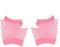 liaddkv 80s Fishnet 80s - Guanti in stile mesh, per feste da donna, per la vita notturna, per matrimonio, perle, rosa, Colore: rosa., Taglia unica