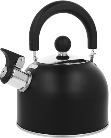 Bollitore a fischio, per fornelli a gas, induzione, campeggio, 1,5 l, argento