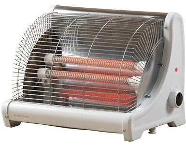 Daewoo Ceramic Heater, 1200W, 2 Bar, Ideal For Medium Rooms, 2 Heat Settings, Instant Heat, Tip Over Cut Out, Portable And Compact, Power Indicator, White