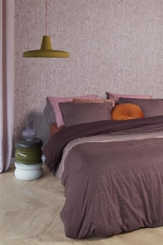 Beddinghouse Biber-Bettwäsche-Garnitur Demi Farbe Dark Red Größe 155x220