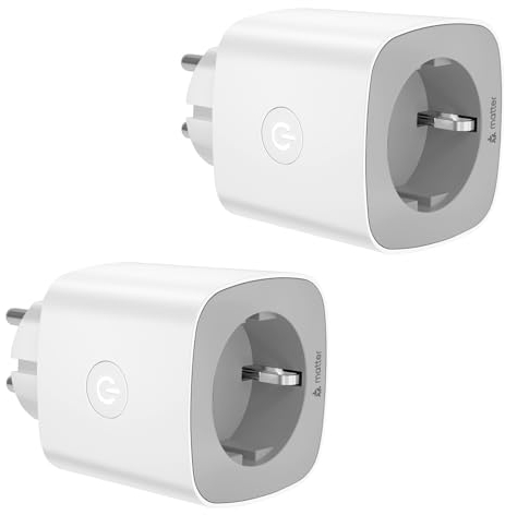 ONEWISH Smart WLAN Steckdose, 2,4 GHz, Kompatibel mit Apple HomeKit, Alexa, Google Home, 2er-Pack