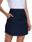 MoFiz Tennisrock Damen Sommer wanderrock fahrradrock sportrock mit Shorts Wickelrock für Sommer Blau XL