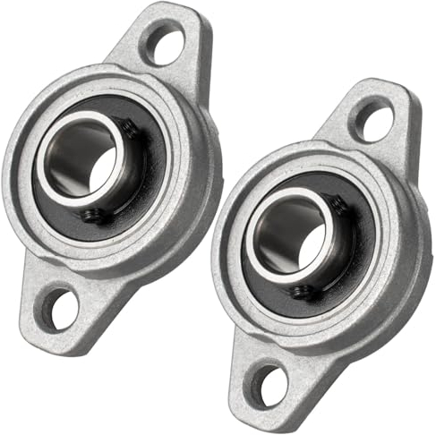 KCNOFNC 2 Stück Stehlager 12mm Innendurchmesser, kugelgelagertes Flanschgehäuse,Lagerbock mit Kugellager, Gehäuselager, Lager Gehäuse