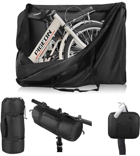 Transporttasche Klapprad 20 Zoll,Langlebig 900D Oxford-tasche Fahrrad Transporttasche Wasserdicht,Universell Klapprad Tasche mit Starkem Gurtband FüR E-bike,Falt-Räder,Fahrradkoffer Flugzeug