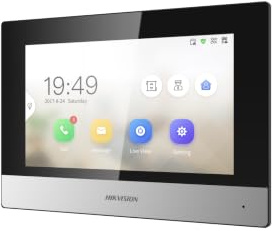 Hikvision DS-KH6320-WTE2(B)・Master-Station・Schwarz・Grau・Hikvision・Oberfläche・17,8 cm (7)・TFT (DS-KH6320Y-WTE2(O-STD)/Europe BV)