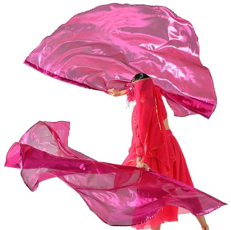 MUNAFIE Lot de 2 drapeaux d'adoration - En demi-cercle - Avec hampe flexible - Pour spectacle de danse - Église - Rose foncé