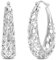 LeCalla 925 Sterling Silber Ohrringe für Frauen | Filigrane ovale Ohrringe | Mesh Filigrane Click-Top Ohrring Creolen - 30MM