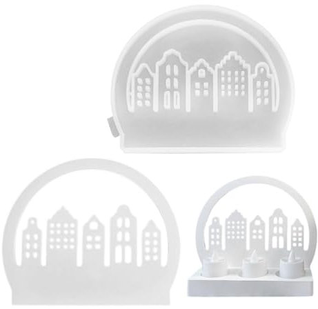 Moule à bougie | Moule en silicone en forme de maison pour décoration de la maison | Support en silicone pour loisirs créatifs, moule à bougie anti-adhésif pour décoration d'intérieur pour travaux