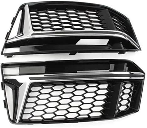 Kühlergrille Für A&UDI A4 B9 S-Linie S4 2016-2018 Frontschürze Honeycomb Mesh Grill Zubehör Auto Stoßstange Nebel Licht Lampe Kühlergrill Abdeckung(Farbe:E)