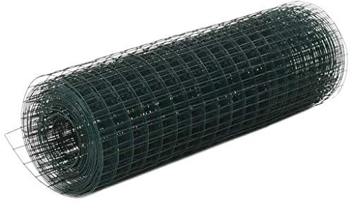 ShGaxin Alambrada de gallinero acero Revestimiento PVC Verde 10x0,5 m, Valla Jardin, Malla Metalica, Vallas Metalicas, Vallas De Obra, Rejilla Metalica, Alambre De Espino - 143625