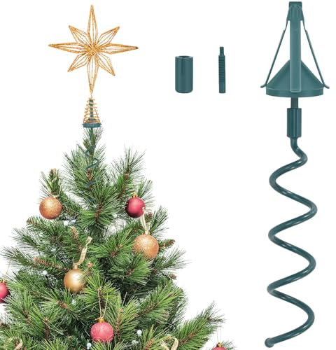Christmas Tree Topper Holder Twist on Universal Tree Topper Stabilizer with Adjustable Attachment,Christmas Tree Topper Adapter Plastic Tree Topper Support Fits Most Basic Types