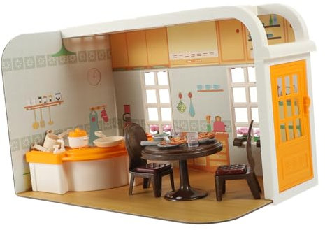 KOMBIUDA 1 Satz puppenstubenmöbel Dollhouse Furniture puppenhauszubehör Dollhouse playmobile Mini-Puppenküche handgefertigtes Puppenhaus Puppenzubehör Miniaturmodell Plastik